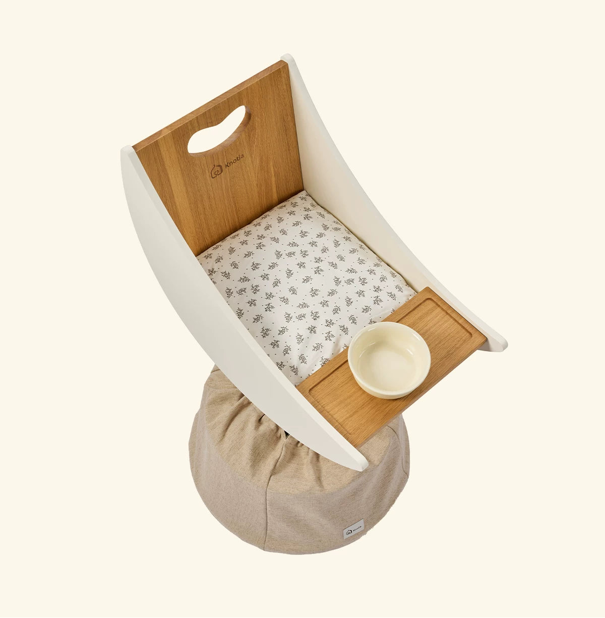Solid Wood Moon-Shaped Dining Chair