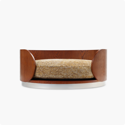 Solid Wood Semi-Enclosed Pet Bed