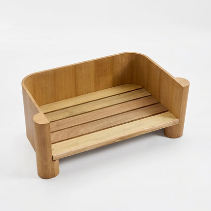 Solid Wood Semi-Enclosed Elevated Pet Bed