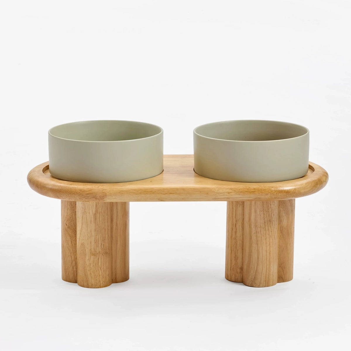 Solid Wood Elevated Dog Dining Table