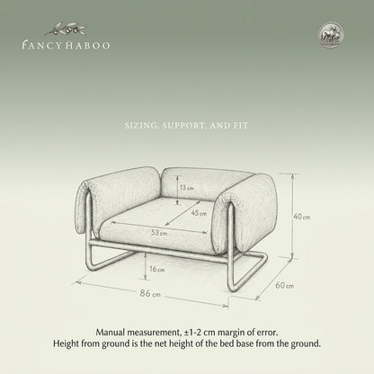 Metal Frame Washable Pet Bed