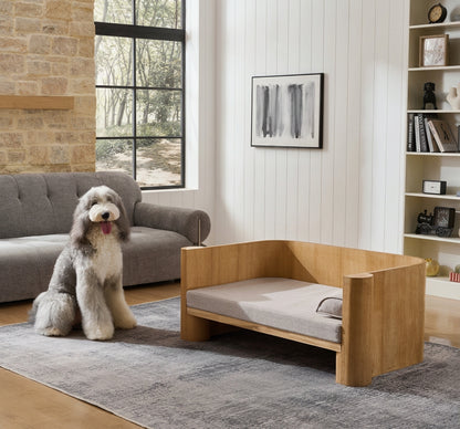 Solid Wood Semi-Enclosed Elevated Pet Bed