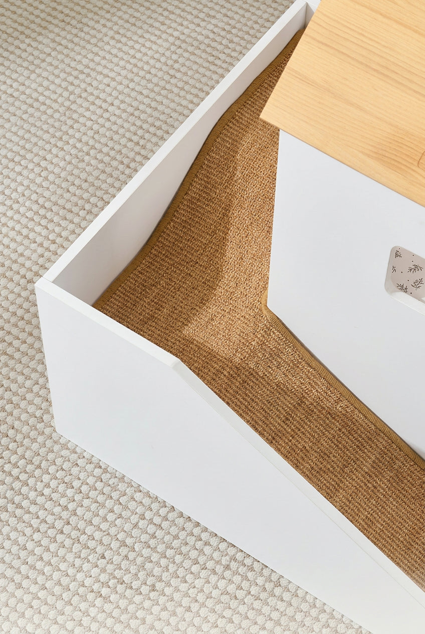 Solid Wood Double-Layer Pet Villa Bed