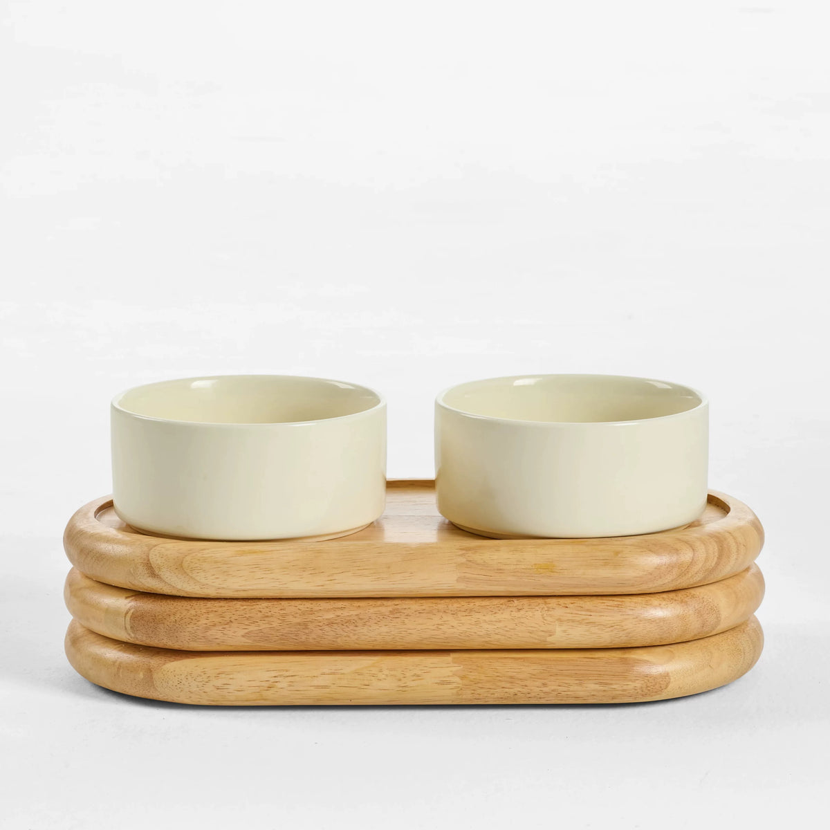 Solid Wood Elevated Pet Feeder Table