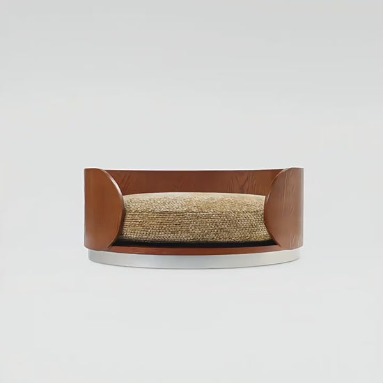 Solid Wood Semi-Enclosed Pet Bed