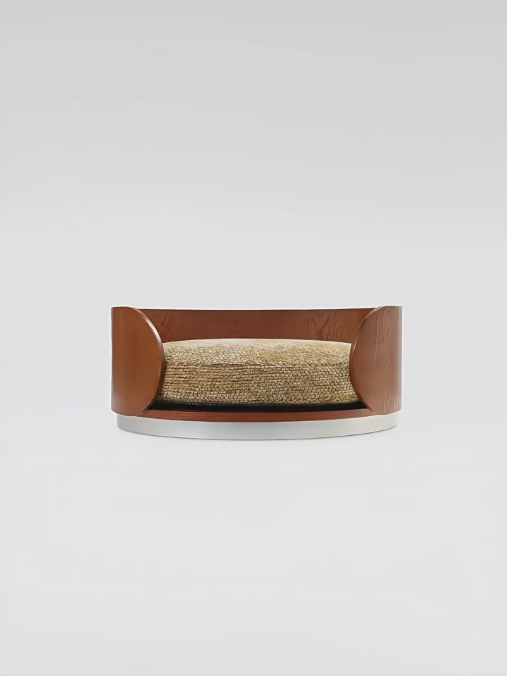 Solid Wood Semi-Enclosed Pet Bed